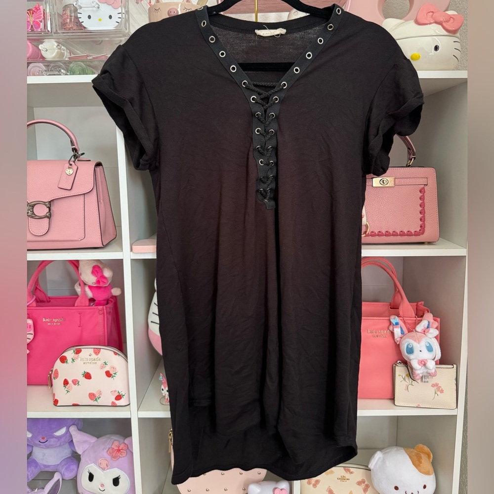 Black T-Shirt Dress Size Large